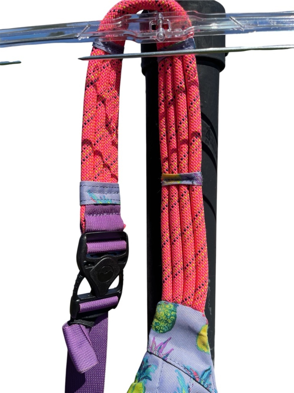 Kavu Lavender Pineapple Rope Sling with Pink Strap, OS - Picture 4 of 5